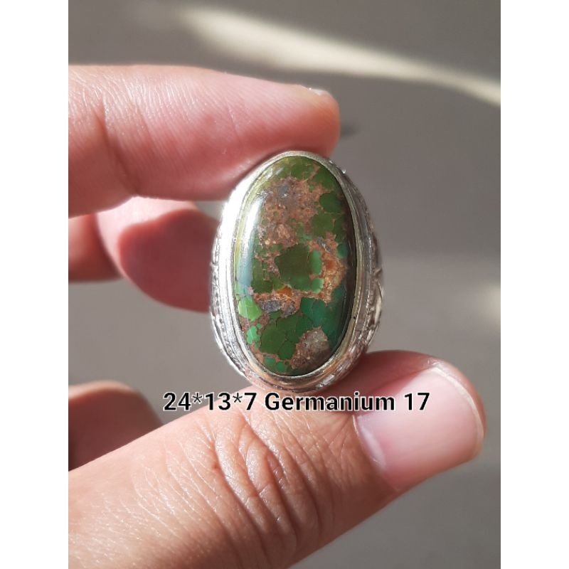 Natural Cincin Batu Pirus Hijau Kedondong Mixed Gradasi Murah Berkualitas
