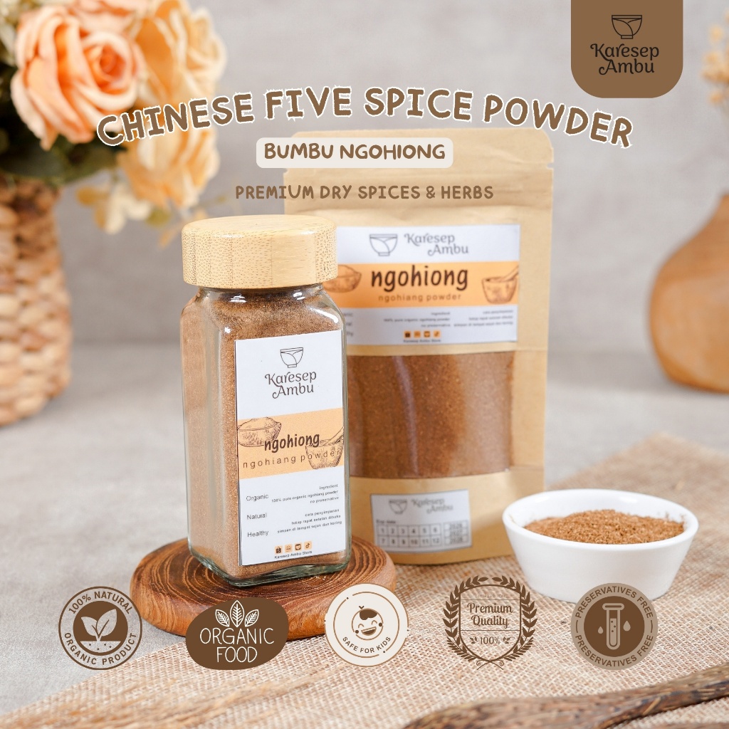 

Ngohiong / Chinese Five Spice Powder - Bumbu Dapur Rempah Asli Murni Organik / Dry Herbs & Spices