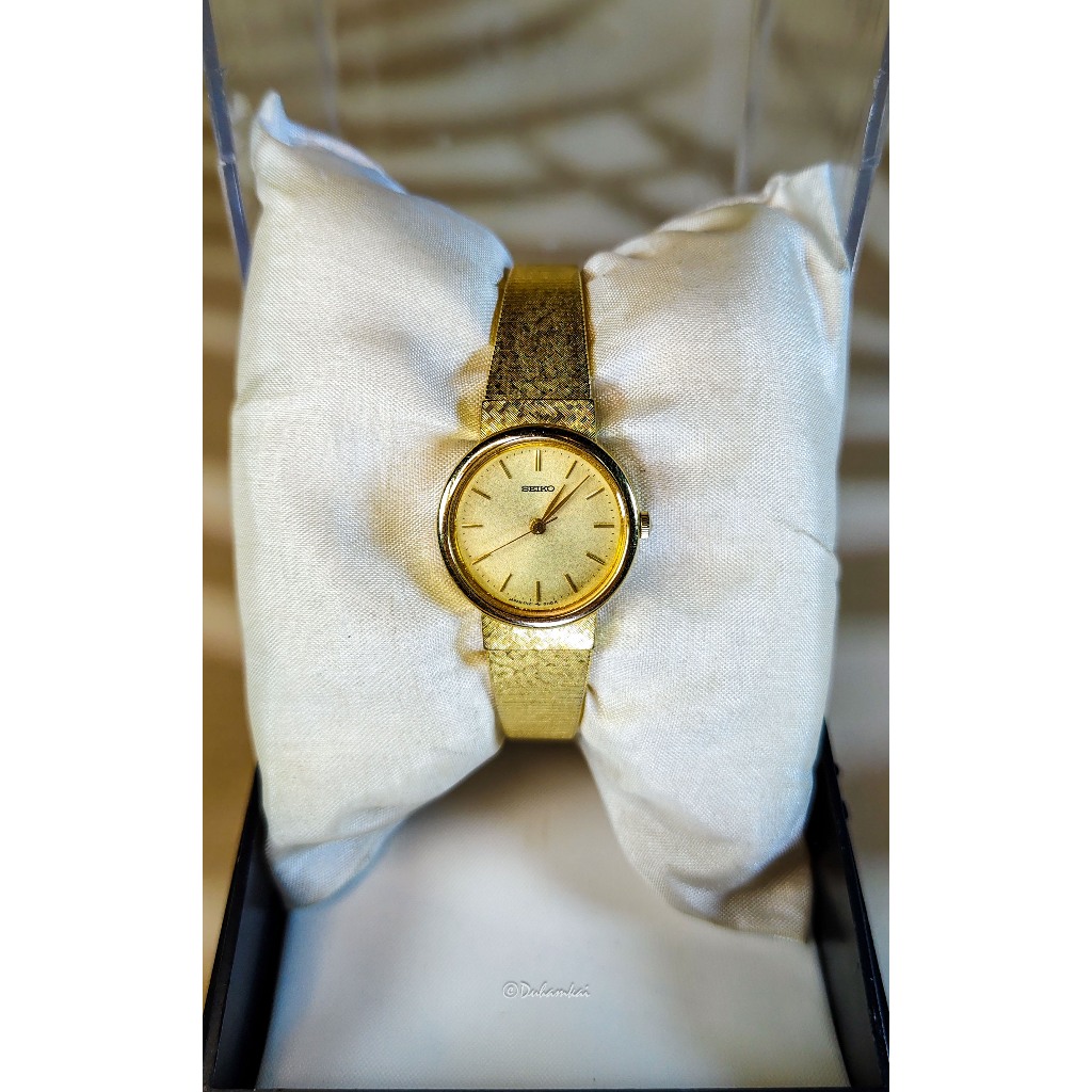 Seiko Quartz Ladies Gold Plating Snowflake Dial Jam Wanita Women No exceline lucent lukia dolce spir