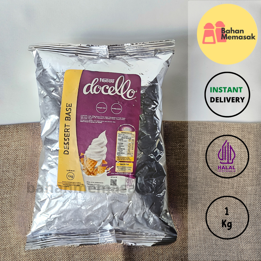 

Nestle Docello Dessert Base Premix Froyo Soft Ice Cream Premiks Halal 1 Kg