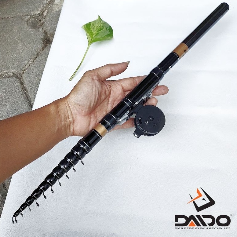 55LANGSUNG ATC Joran tegek custom kolong daido carbon Black 36  reel