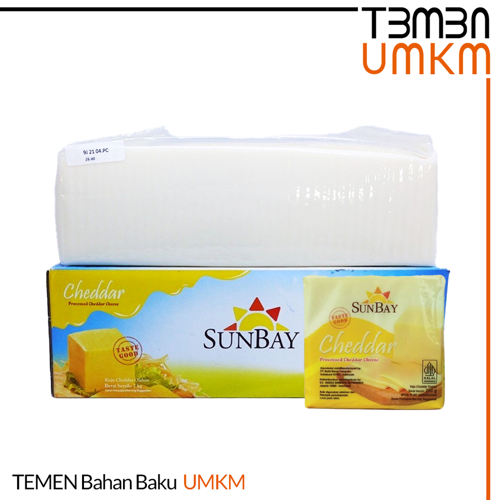 

Sunbay Cheddar Cheese Blok 2Kg - Keju Leleh Berkualitas untuk Masakan & Baking
