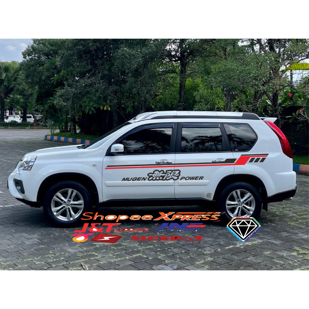 promo stiker bodi samping mobil nisssan xtrail stiker 2sisi samping terbaru keren elegan mobil nissa
