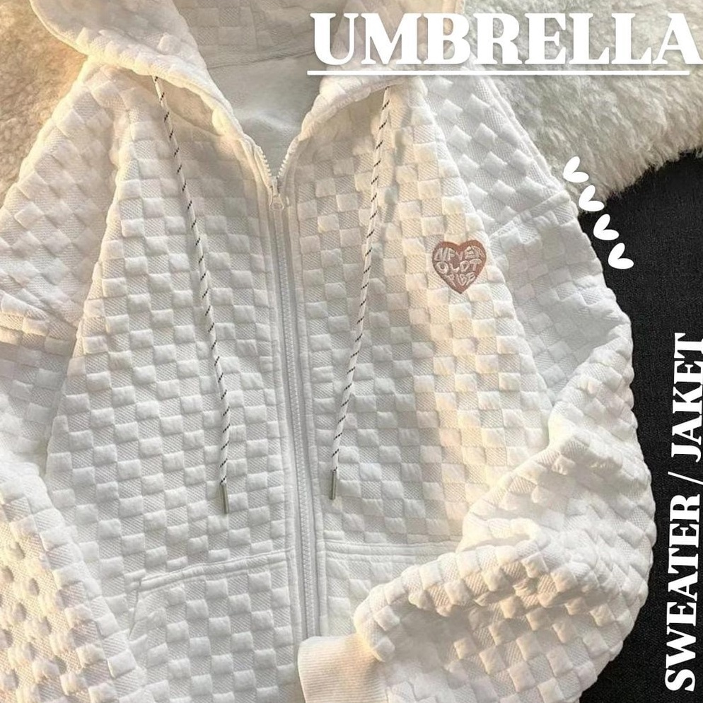 55VIRAL IoS Shop Umbrella Sweater Polyester Wanita Fashion Korean Style