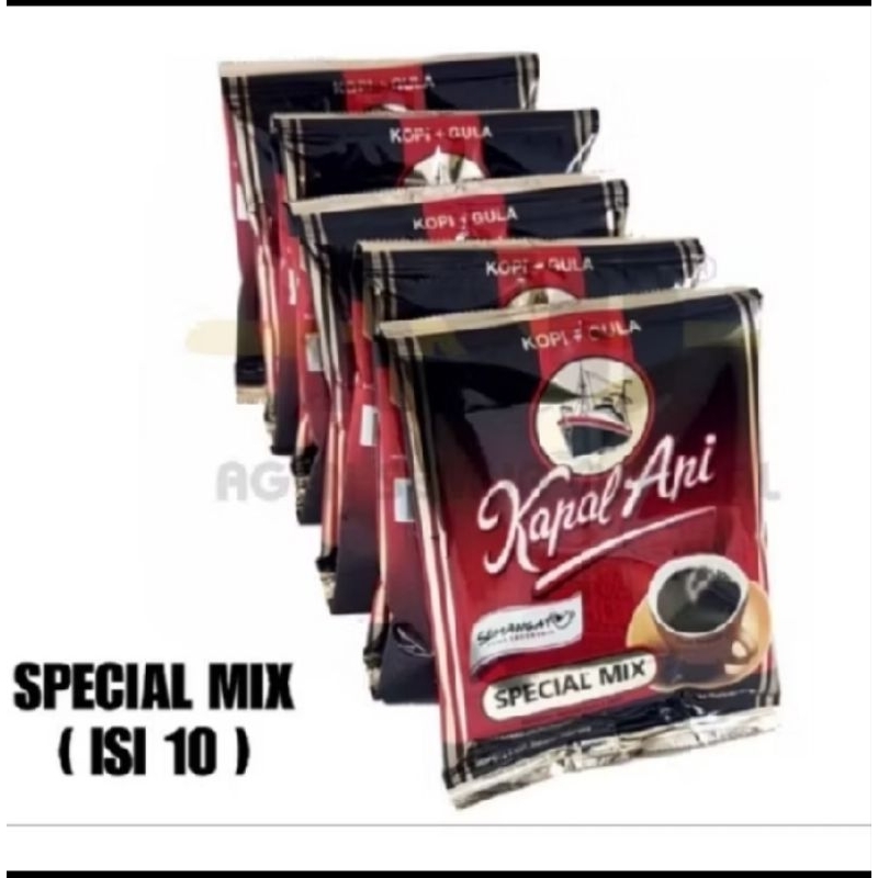 

kopi kapal api mix spesial gula 1 renceng isi 10