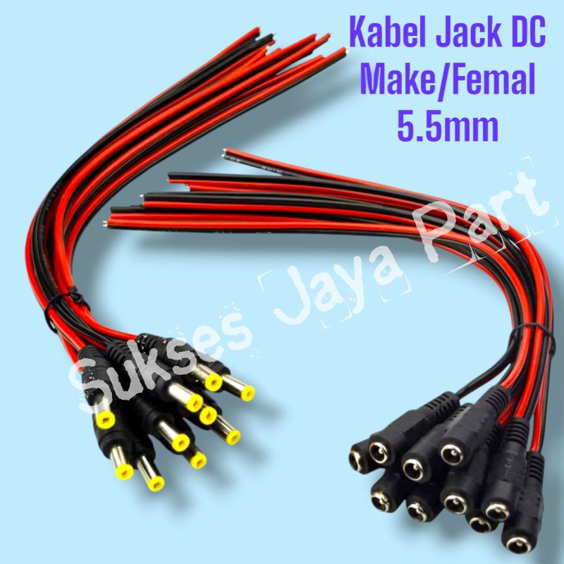 Jack DC Plus Kabel Jack DC Female Jack DC Male