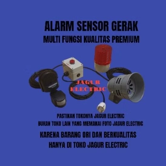 Alarm Anti Maling/Alarm Darurat Dengan Sensor Gerak + MS-290 + Lampu Rotary
