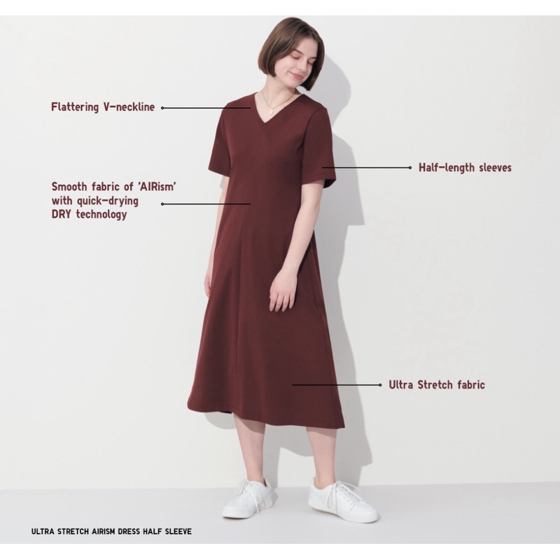 Ultra Stretch AIRism Uniqlo Dress | Half Sleeve