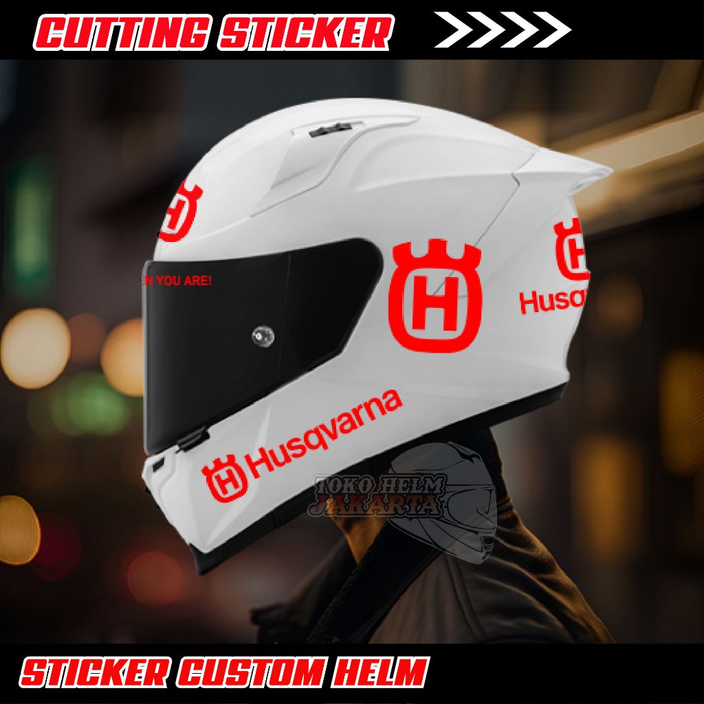 Sticker Helm Husqvarna/ Sticker cutting helmet