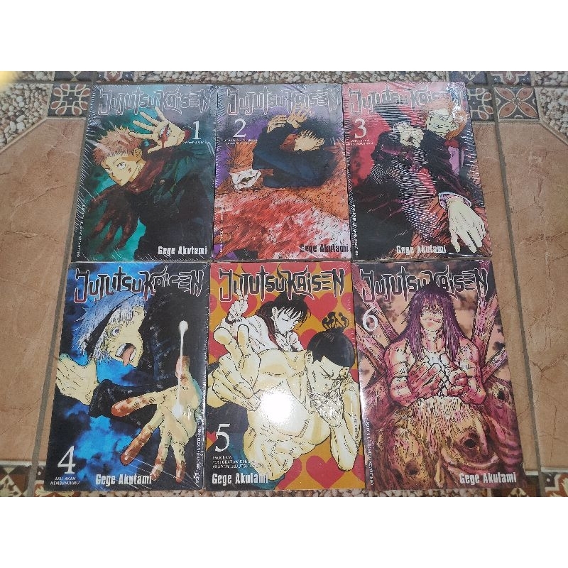 Jujutsu Kaisen set 1-6 komik manga bahasa Indonesia