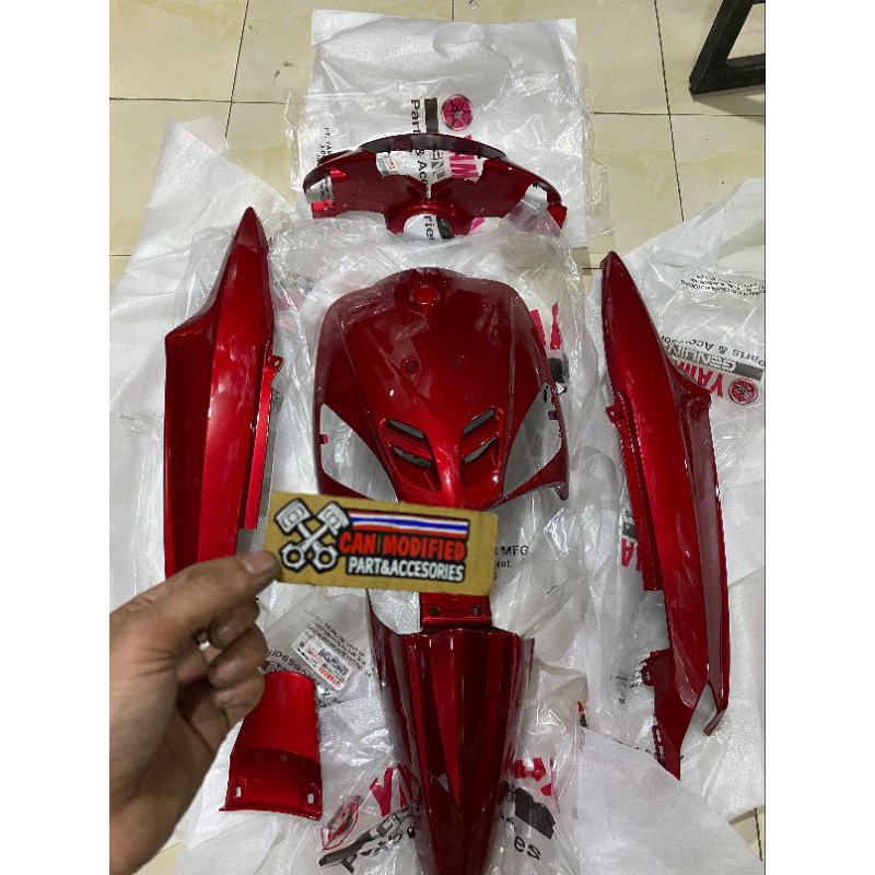 BODY MIO SPORTY MAROON ORIGINAL YAMAHA 5TL COVER BODI MIO SPORTY ORIGINAL