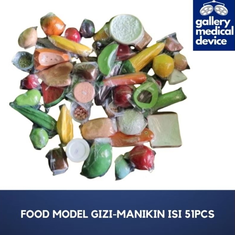 MANIKIN FOOD MODEL GIZI ISI 51PCS