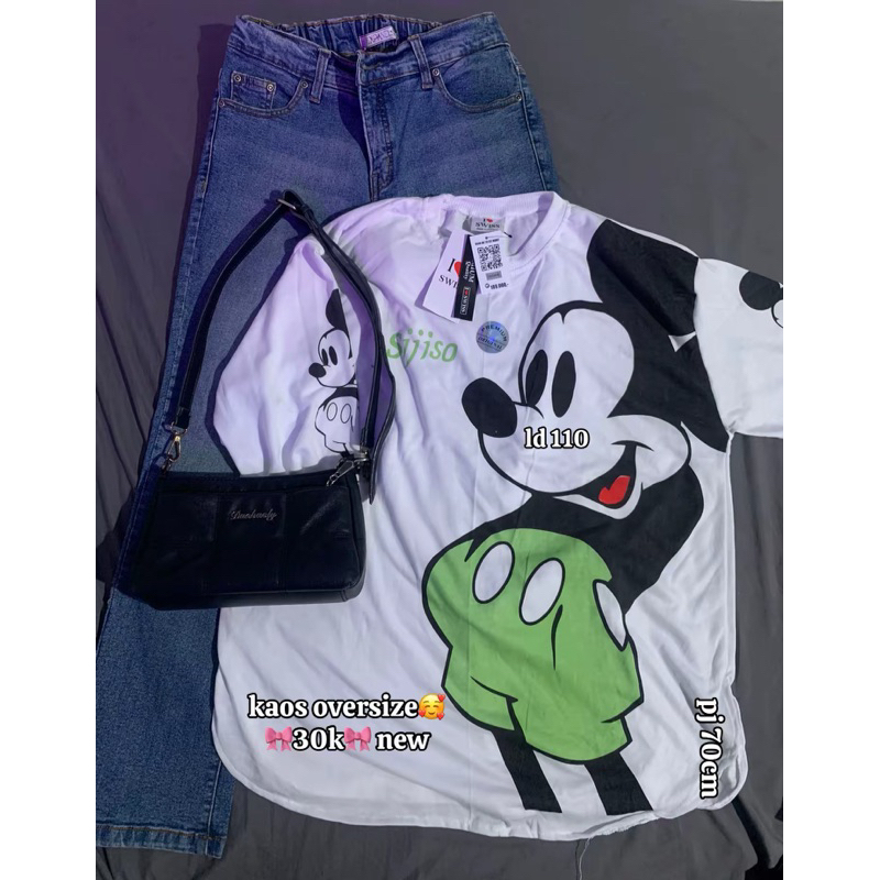 SIJISO kaos oversize mickyimouse wanita dewasa NEW