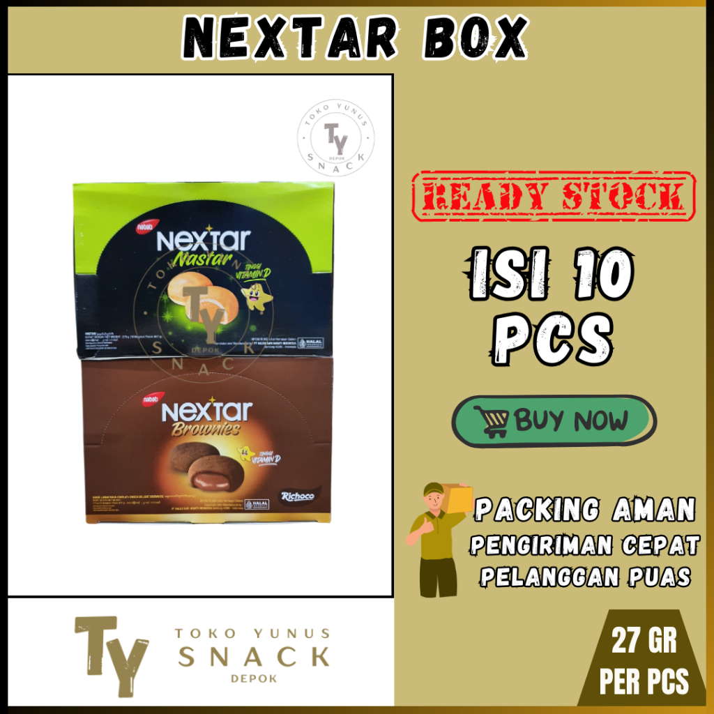 

NEXTAR BOX BROWNIES NASTAR ISI 10PCS @27GR