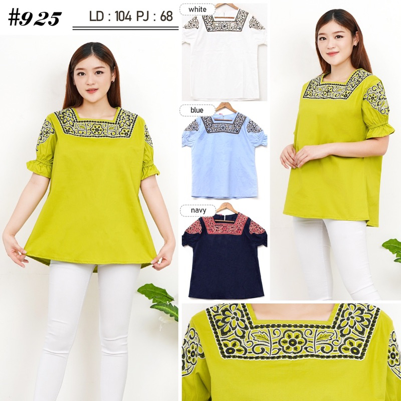 Blus bordir bangkok katun stretch premium