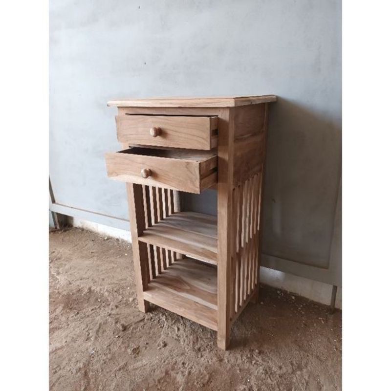 NAKAS MEJA LACI JATI (MENTAH UNFINISH)