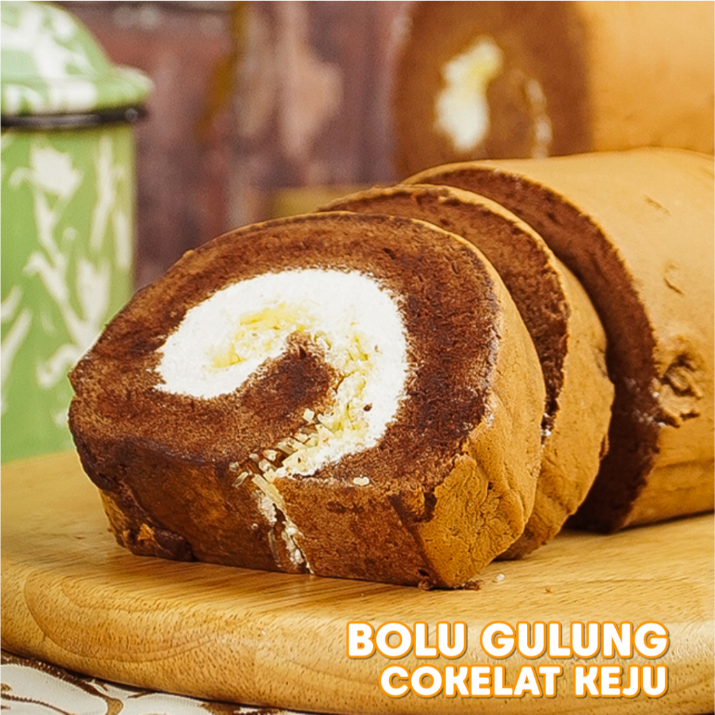 

The Bolu Rampah Bolu Gulung Cokelat Keju - Oleh oleh khas Makassar