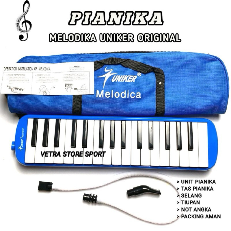 [ORIGINAL] Pianika / Melodika UNIKER – Bonus Tas & Not Angka | COD