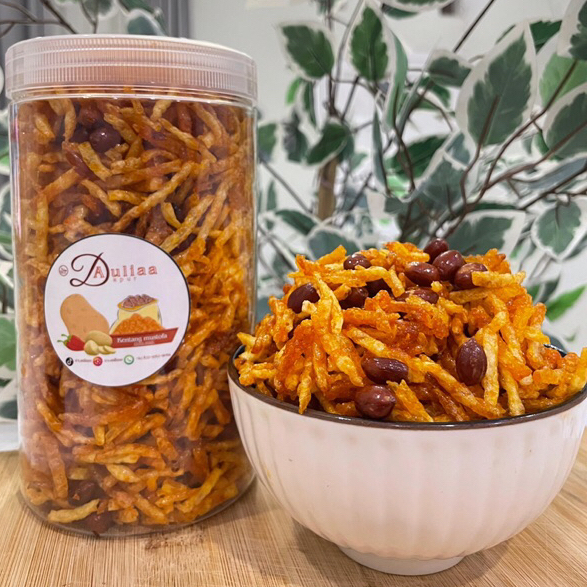 

Kentang mustofa DapurAuliaa toples 1000ml mustofa pedas manis kacang renyah tanpa campuran SMG