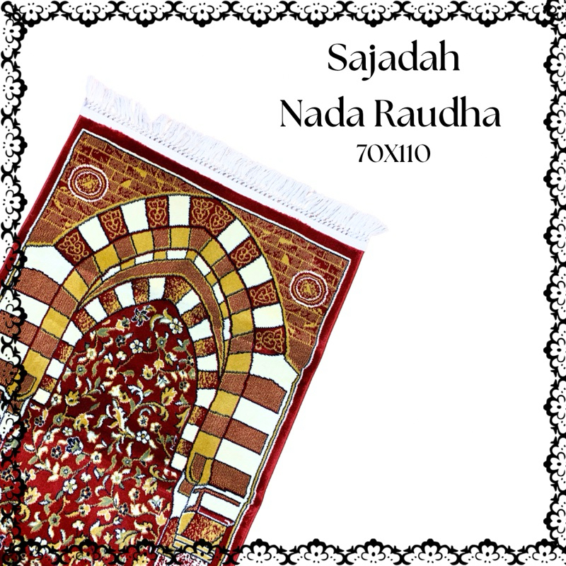 Sajadah Nada Rawdah/Sajadah Exlusive Karpet/Sajadah Tebal/Sajadah Motif Rawdah