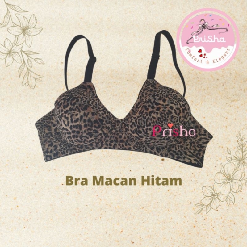 Prisha Bra Tanpa Kawat BH Tanpa Kawat Bra Busa Tipis BH Busa Tipis Bra Motif Macan BH Motif Macan