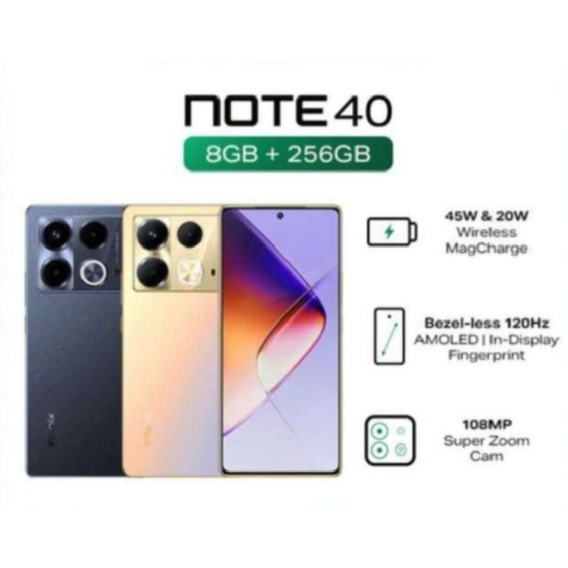 Hp secen infinix Not 40