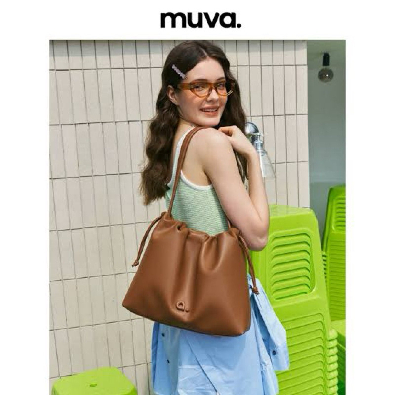 Muva Cloud Series Dumpling Shoulder Bag - Brown | Tas serut viral Taiwan