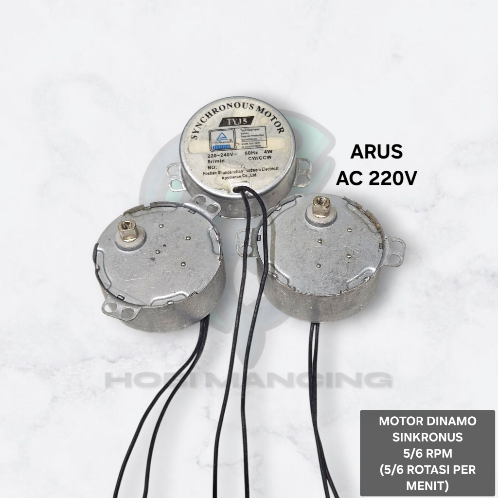 Motor Sinkronus / Synchronous Swing Kipas Angin 5/6 RPM - Dinamo Sinkronis 5 / 6 RPM