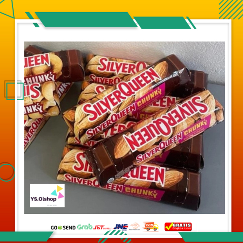 

ECER || silverqueen Chunky Bar Almond dan Mede 26 Gr