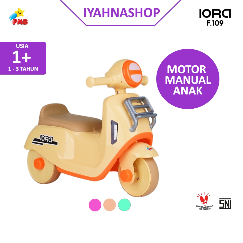 Motor Anak Vespa Balance Bike Mainan Anak Dorong Anak Bisa Dinaiki PMB F109