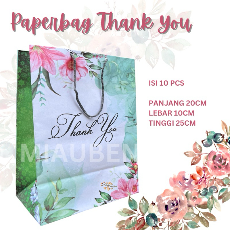 

(Isi 10) paperbag souvenir bunga tas hadiah