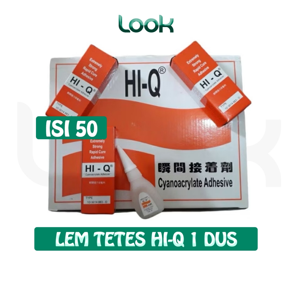 

[ 50 Pcs ] Lem HI-Q | Lem Tetes | Lem Serbaguna 1 Dus