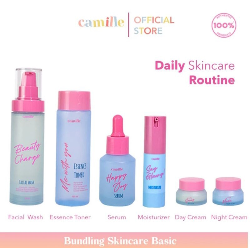 (BONUS HADIAH) CAMILLE SKINCARE BUNDLING CAMILLE BEAUTY OFFICIAL FACIAL WASH ME WITH YOU ESSENCE TON