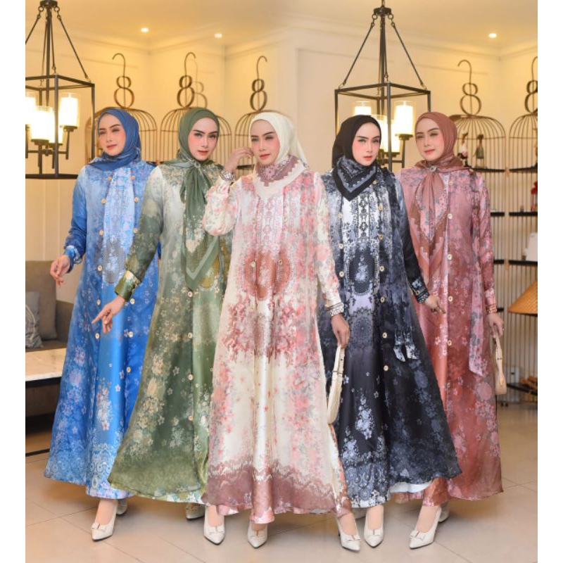 LEZIDA ATIKA DRESS GAMIS SET HIJAB SERIES BY LEDIZA SISTER DIJAH