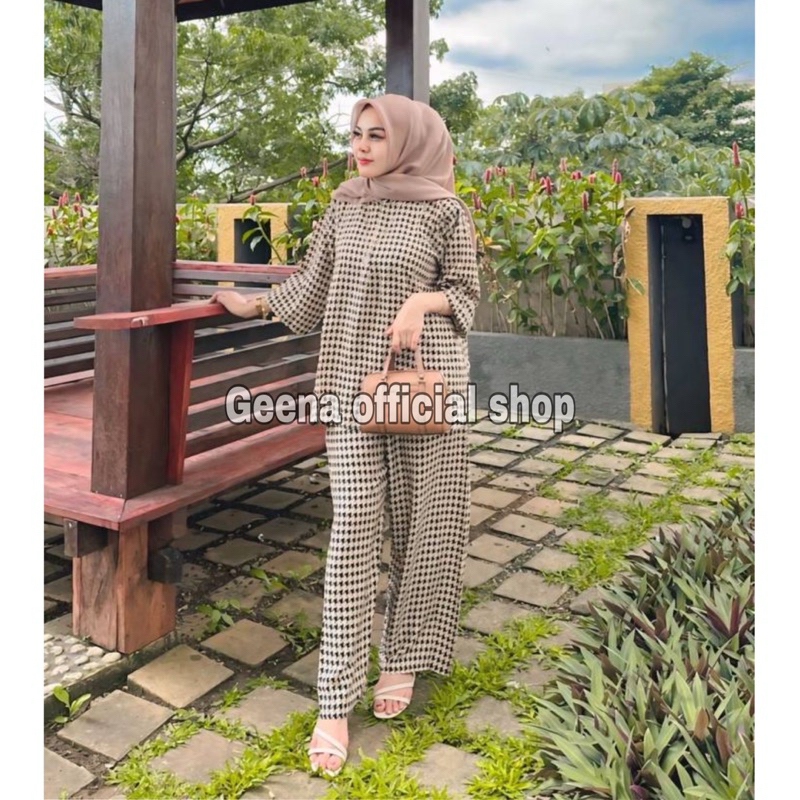 RB1 BAJU ONE SET 2025 ATASAN BAWAHAN WANITA BAHAN RAYON SETELAN BUSUI
