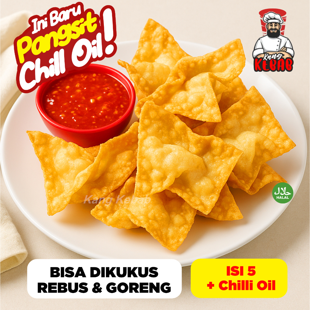 

Ygshop17 Pangsit Chilie Oil Pedas Gurih By Kang Kebab Cemilan Frozen