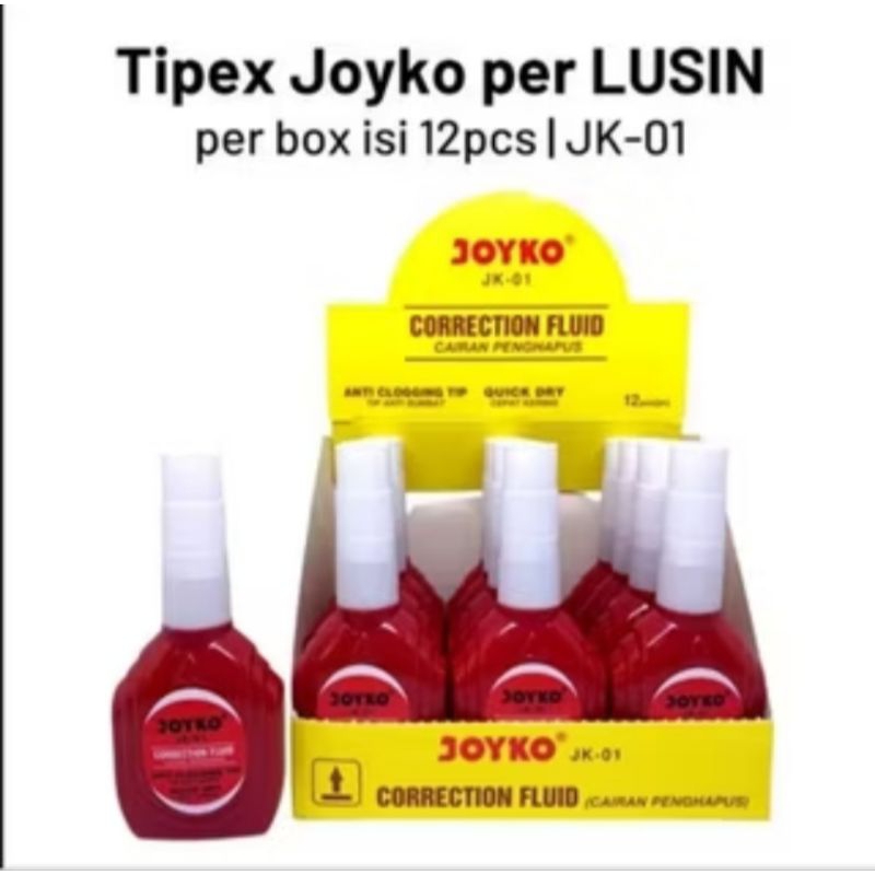 

Tipex Correction Fluid Joyko Jk-01 (6pcs) / 12 pcs JOYKO CORRECTION FLUID JK-01 TIPEX CAIR