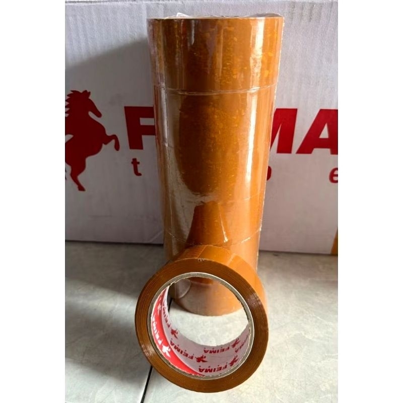 

Lakban Bening dan coklat 45m x 90 yard 1pack isi 6pcs