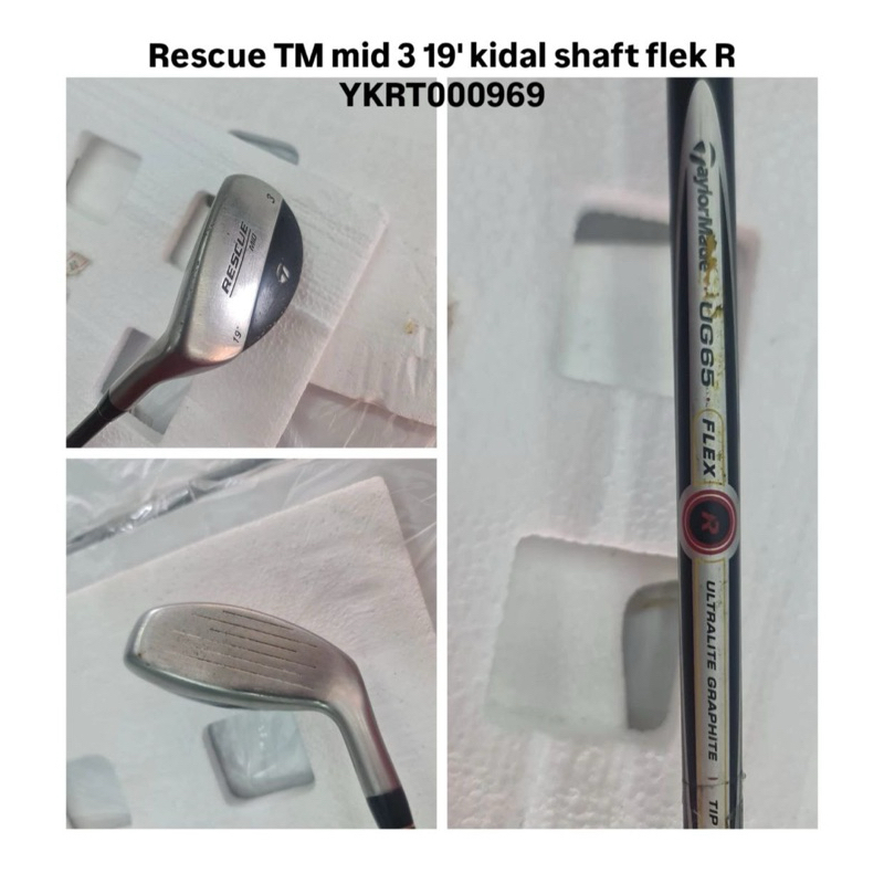 Stik golf kidal Rescue Taylormade 3 18 derajat /  Taylormade mid 3 19 derajat bekas