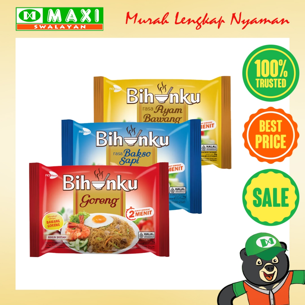 

Bihunku Kemasan Berat 60gram.