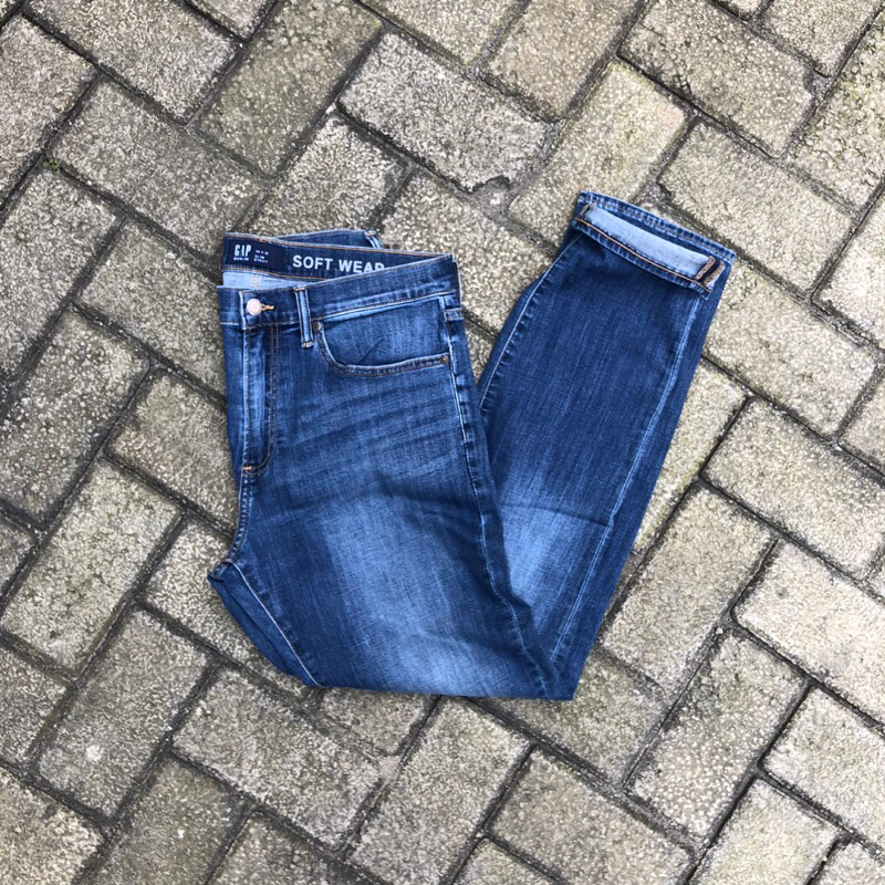 Celana Jeans Celana Denim GAP Longpant Jeans  Blue wash slim FIT