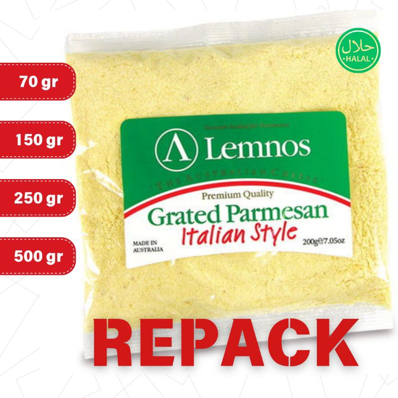 

PARMESAN CHEESE LEMNOS 250GR 500GR CHEESE KEJU TUA AUSTRALIA HALAL MPASI TABURAN SPAGHETTI PIZZA PASTA