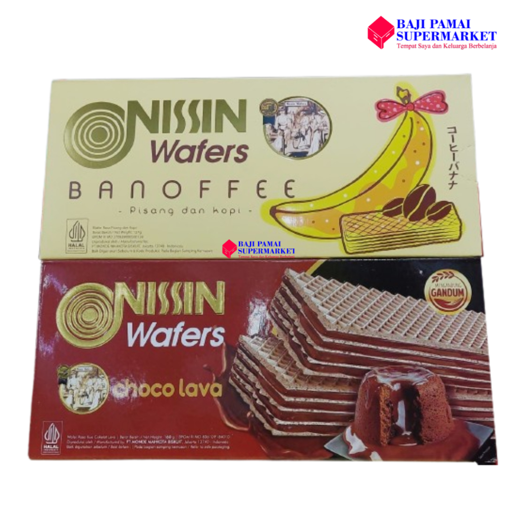 Nissin Wafer All Variant - Banoffee Pisang dan Kopi 137gr / Choco Lava 160gr