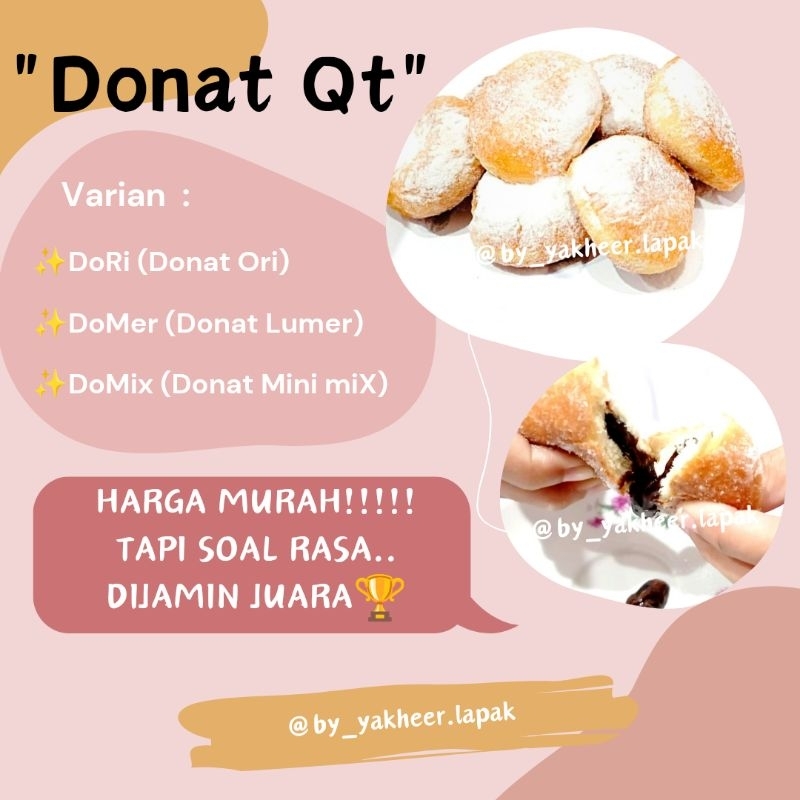 

-Yakheer- Donat QT Frozen (khusus jatim) makanan cemilan donat ori/isi coklat strowbery blueberry minimix unyil