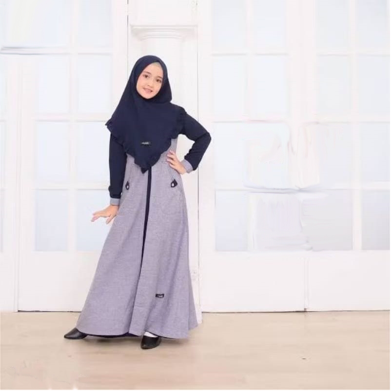 KIDS SET SETELAN POLOS ANAK REMAJA PEREMPUAN 6 7 8 9 10 11 12 13 14 15 TAHUN BAHAN CRINKLE AIRFLOW P