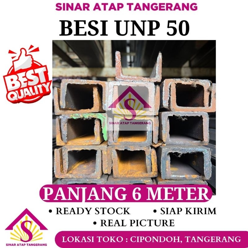 Besi UNP 50 x 6 Meter