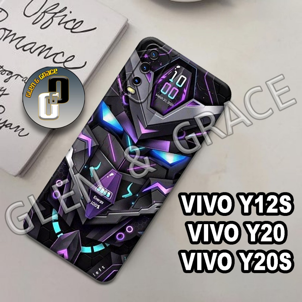 G50- Case Pro Camera VIVO Y12S / Y20 / Y20S - motif VESTOR ROBOT - silikon VIVO Y12S - softcase VIVO