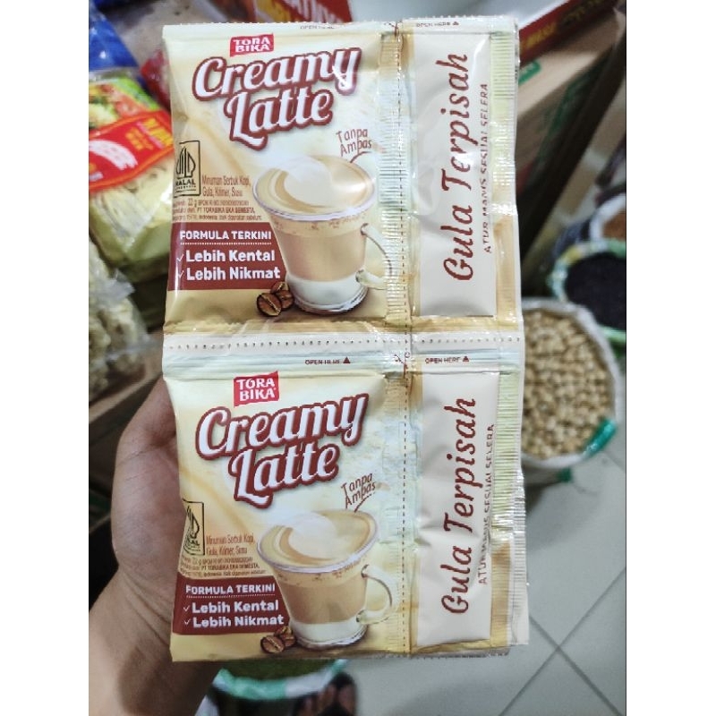 

Kopi Torabika Creamy Latte Tora Bika 1 Renteng Renceng 10 Sachet