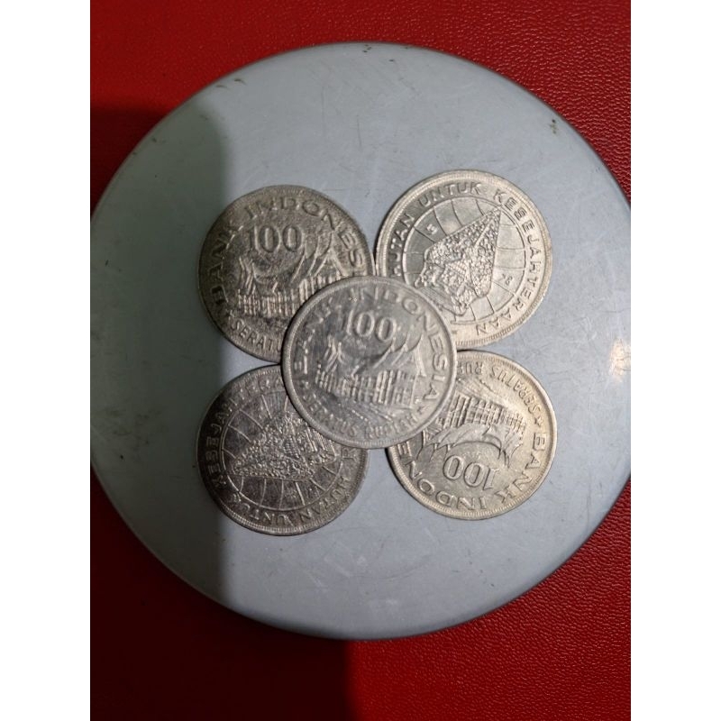 uang koin kuno 100 rp tipis tahun 1978 rumah gadang asli