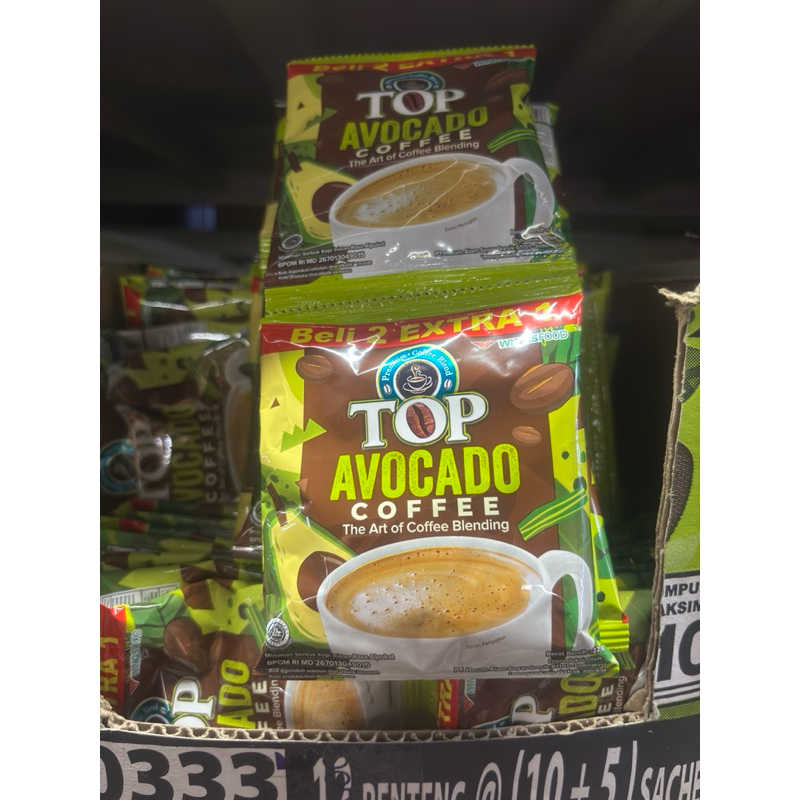

Top Coffee Kopi Instant Avocado isi 15 sachet/renceng